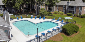Pool and courtyard
